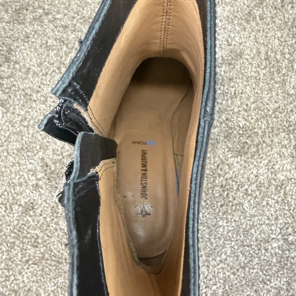 Johnston & Murphy Women's Black Ankle Block Heel Boots Leather Size 9.5 2.25" - Picture 13 of 13